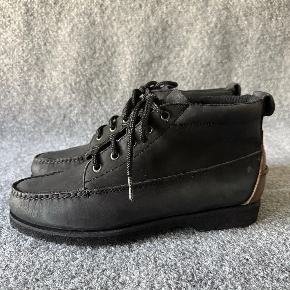 VTG American Eagle Men’s Midland Chukka Boots Moc Toe Gorpcore 9.5 Black Leather